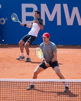 Marcelo Melo, Mischa Zverev, Herren Doppel Tennis - BMW Open 2021 - ATP, Tennis Herren - MTTC Iphitos - Munich - - Germany - 28 April 2021. Copyright: xJuergenxHasenkopfx
