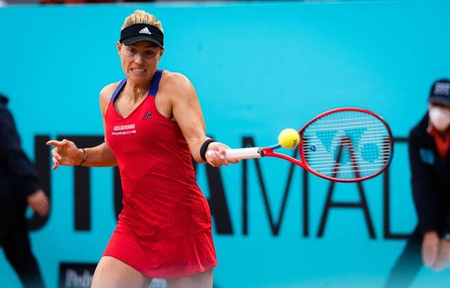 Mandatory Credit: Photo by Rob Prange Shutterstock (11876051j) Angelique Kerber of Germany in action during the first round of the 2021 Mutua Madrid Open WTA, Tennis Damen 1000 tournament Mutua Madrid Open, Tennis, La Caja Magica, Madrid, Spain - 29 Apr 2021 Mutua Madrid Open, Tennis, La Caja Magica, Madrid, Spain - 29 Apr 2021  Copyright: xRobxPrange Shutterstockx 11876051j