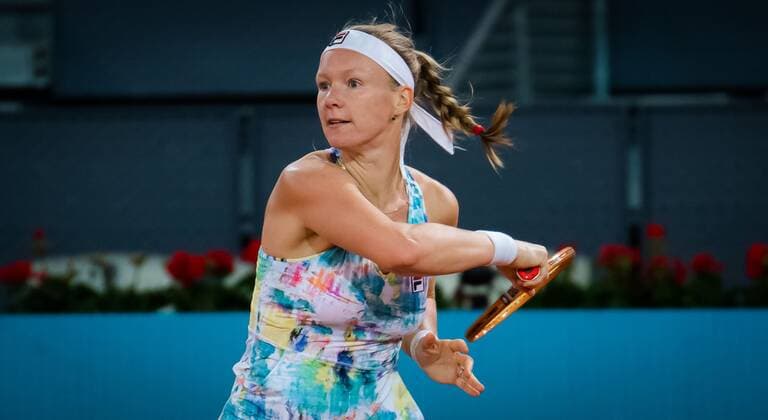 Mandatory Credit: Photo by Rob Prange Shutterstock (11876051n) Kiki Bertens of the Netherlands in action during the first round of the 2021 Mutua Madrid Open WTA, Tennis Damen 1000 tournament Mutua Madrid Open, Tennis, La Caja Magica, Madrid, Spain - 29 Apr 2021 Mutua Madrid Open, Tennis, La Caja Magica, Madrid, Spain - 29 Apr 2021  Copyright: xRobxPrange Shutterstockx 11876051n