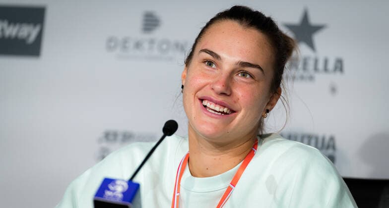 April 29, 2021, MADRID, MADRID, SPAIN: Aryna Sabalenka of Belarus talks to the media ahead of the 2021 Mutua Madrid Open WTA, Tennis Damen 1000 tournament MADRID SPAIN - ZUMAa181 20210429_zaa_a181_029 Copyright: xRobxPrangex