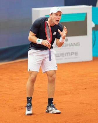 Dominik Koepfer reagiert veraergert, Aerger, enttaeuscht, Enttaeuschung, Emotion Tennis - BMW Open 2021 - ATP, Tennis Herren - MTTC Iphitos - Munich - - Germany - 29 April 2021. Copyright: xJuergenxHasenkopfx
