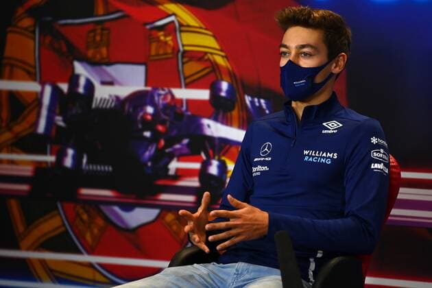 F1 Grand Prix of Portugal 63 George Russell (GBR, Williams Racing), F1 Grand Prix of Portugal at Autodromo Internacional do Algarve on April 29, 2021 in Portimao, Portugal. (Photo by GABRIEL BOUYS AFP FIA Pool via HOCH ZWEI) Portimao Portugal Poolfoto HOCH ZWEI Pool AFP ,EDITORIAL USE ONLY