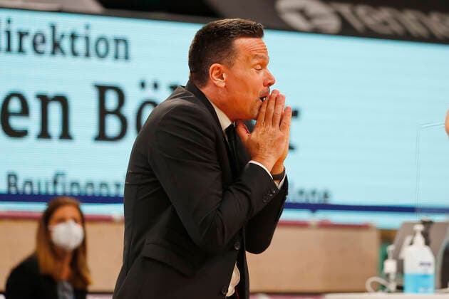 31. Spieltag der easyCredit BBL Basketball Bundesliga am 29.April 2021in der Oberfrankenhalle in Bayreuth Bayern Deutschland Saison 2020-2021 Medi Bayreuth gegen Basketball Hamburg Towers