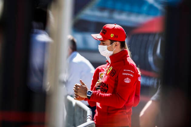 LECLERC Charles (mco), Scuderia Ferrari SF21, portrait during the Formula 1 Heineken Grande PrŽmio de Portugal 2021 from April 30 to May 2, 2021 on the Algarve International Circuit, in Portimao, Portugal FORMULE 1 : Grand Prix du Portugal - Preparations - Portimao - 29 04 2021 DPPI Panoramic  00121005__B2_7663