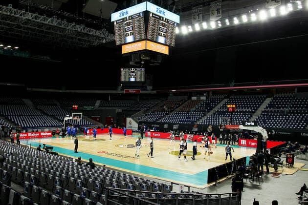 April 29, 2021, MADRID, MADRID, SPAIN: Panoramic view inside of WiZink Center during the 2020 2021 Turkish Airlines Euroleague Play Off Game 4 between Real Madrid and Anadolu Efes Istanbul at WiZink Center on April 29, 2021 in Madrid, Spain. MADRID SPAIN - ZUMAa181 20210429_zaa_a181_269 Copyright: xIrinaxR.xHipolitox
