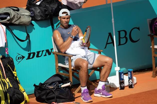 Spanish tennis player Rafa Nadal during his training to prepare the Mutua Madrid Open tennis tournament at Caja Magica court in Madrid, Spain, 30 April 2021. Mutua Madrid Open tennis tournament !ACHTUNG: NUR REDAKTIONELLE NUTZUNG!  Copyright: xRodrigoxJimenezx GRAF5363 20210430-637553847352662145