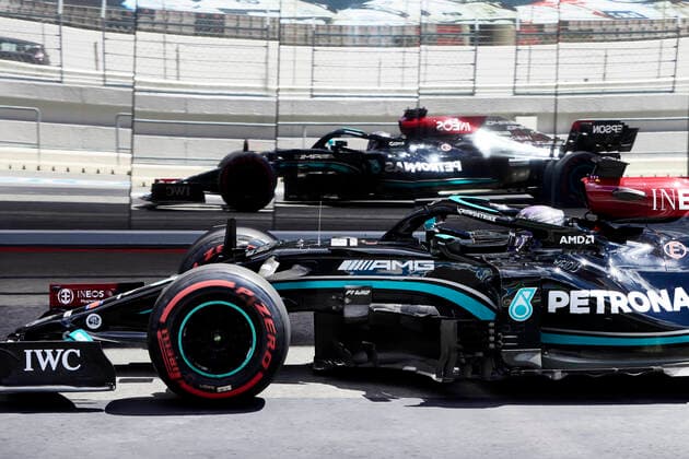 F1 Grand Prix of Portugal 44 Lewis Hamilton (GBR, Mercedes-AMG Petronas F1 Team), F1 Grand Prix of Portugal at Autodromo Internacional do Algarve on April 30, 2021 in Portimao, Portugal. (Photo by Steve Etherington for Mercedes-Benz Grand Prix Ltd. Daimler AG FIA Pool via HOCH ZWEI) Portimao Portugal Poolfoto HOCH ZWEI Pool Daimler AG ,EDITORIAL USE ONLY