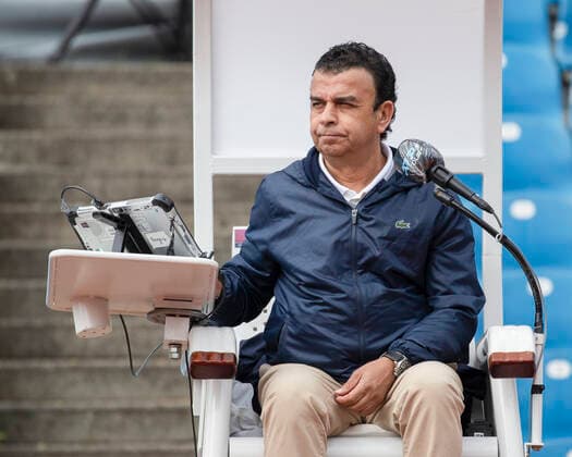 BMW Open2021 Feature, Schiedsrichter, Umpire, Referee Mohamed El Jennati Tennis - BMW Open 2021 - ATP, Tennis Herren - MTTC Iphitos - Munich - - Germany - 30 April 2021. Copyright: xJuergenxHasenkopfx