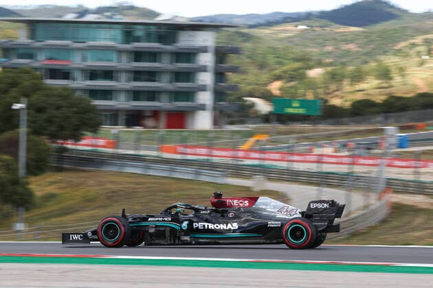 44 Lewis Hamilton (GBR, Mercedes-AMG Petronas F1 Team), F1 Grand Prix of Portugal at Autodromo Internacional do Algarve on April 30, 2021 in Portimao, Portugal. (Photo by HOCH ZWEI) Portimao Portugal