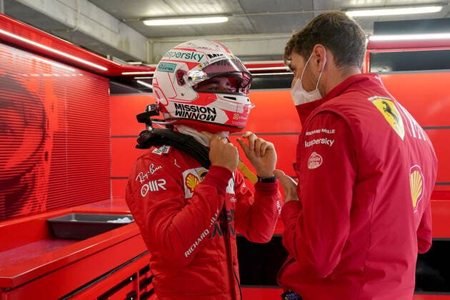 F1 Grand Prix of Portugal 16 Charles Leclerc (MON, Scuderia Ferrari Mission Winnow), F1 Grand Prix of Portugal at Autodromo Internacional do Algarve on April 30, 2021 in Portimao, Portugal. (Photo by COLOMBO IMAGES FIA Pool via HOCH ZWEI) Portimao Portugal Poolfoto HOCH ZWEI Pool COLOMBO IMAGES ,EDITORIAL USE ONLY