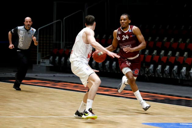 30.04.2021, easyCredit Basketball Bundesliga, BBL, Saison 2020 2021, Herren, Chemnitz Niners - JobStairs Giessen 46ers George King, Niners Chemnitz Chemnitz Messe Chemnitz Sachsen Germany