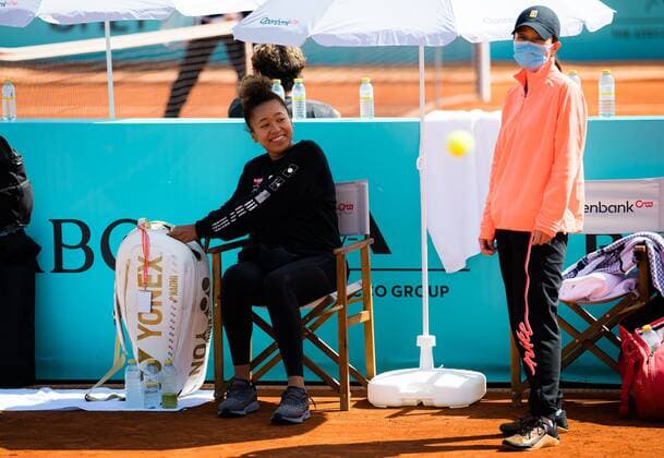 Mandatory Credit: Photo by Rob Prange Shutterstock (11876063r) Naomi Osaka of Japan after practice at the 2021 Mutua Madrid Open WTA, Tennis Damen 1000 tournament Mutua Madrid Open, Tennis, La Caja Magica, Madrid, Spain - 01 May 2021 Mutua Madrid Open, Tennis, La Caja Magica, Madrid, Spain - 01 May 2021  Copyright: xRobxPrange Shutterstockx 11876063r
