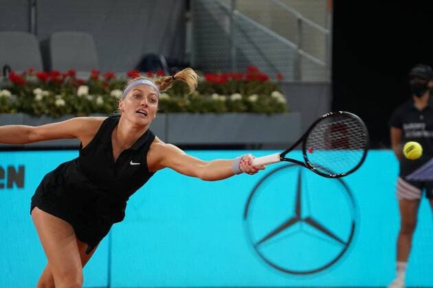Women s Singles match Petra Kvitova agains Angelique Kerber on day three of the WTA, Tennis Damen 1000 - Mutua Madrid Open 2021 at La Caja Magica on May 01, 2021 in Madrid, Spain David Cordon Press Cordon Press