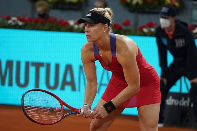 Women s Singles match Petra Kvitova agains Angelique Kerber on day three of the WTA, Tennis Damen 1000 - Mutua Madrid Open 2021 at La Caja Magica on May 01, 2021 in Madrid, Spain David Cordon Press Cordon Press