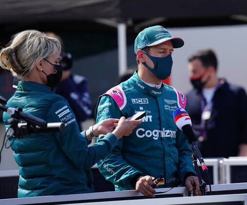 FORMULA 1 HEINEKEN PORTUGUESE GRAND PRIX 2021 01.05.2021, Autodromo Internacional do Algarve, Portimao, FORMULA 1 HEINEKEN PORTUGUESE GRAND PRIX 2021,im Bild Sebastian Vettel (DEU 5), Aston Martin Cognizant Formula One Team