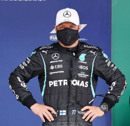 FORMULA 1 HEINEKEN PORTUGUESE GRAND PRIX 2021 01.05.2021, Autodromo Internacional do Algarve, Portimao, FORMULA 1 HEINEKEN PORTUGUESE GRAND PRIX 2021,im Bild Poleposition für Valtteri Bottas (FIN 77), Mercedes-AMG Petronas Formula One Team