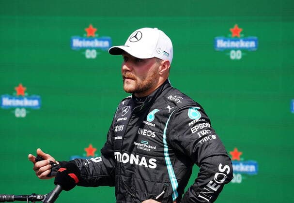 FORMULA 1 HEINEKEN PORTUGUESE GRAND PRIX 2021 01.05.2021, Autodromo Internacional do Algarve, Portimao, FORMULA 1 HEINEKEN PORTUGUESE GRAND PRIX 2021,im Bild Poleposition für Valtteri Bottas (FIN 77), Mercedes-AMG Petronas Formula One Team