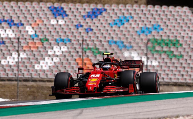 55 Carlos Sainz (ESP, Scuderia Ferrari Mission Winnow), F1 Grand Prix of Portugal at Autodromo Internacional do Algarve on May 1, 2021 in Portimao, Portugal. (Photo by HOCH ZWEI) Portimao Portugal