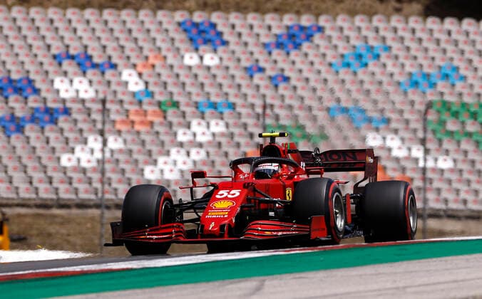 55 Carlos Sainz (ESP, Scuderia Ferrari Mission Winnow), F1 Grand Prix of Portugal at Autodromo Internacional do Algarve on May 1, 2021 in Portimao, Portugal. (Photo by HOCH ZWEI) Portimao Portugal