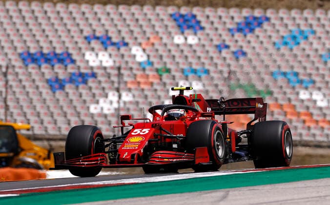 55 Carlos Sainz (ESP, Scuderia Ferrari Mission Winnow), F1 Grand Prix of Portugal at Autodromo Internacional do Algarve on May 1, 2021 in Portimao, Portugal. (Photo by HOCH ZWEI) Portimao Portugal