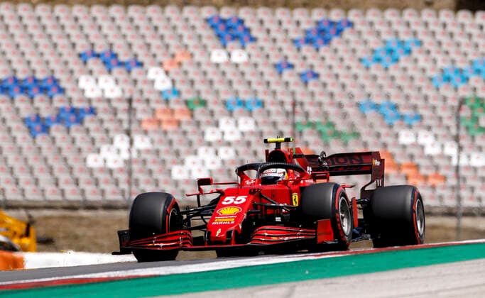 55 Carlos Sainz (ESP, Scuderia Ferrari Mission Winnow), F1 Grand Prix of Portugal at Autodromo Internacional do Algarve on May 1, 2021 in Portimao, Portugal. (Photo by HOCH ZWEI) Portimao Portugal