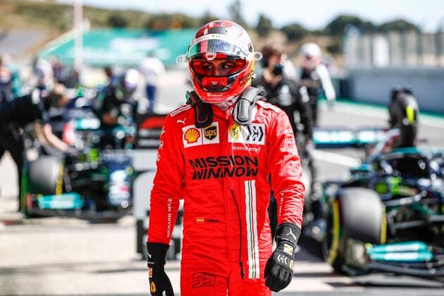 55 Carlos Sainz (ESP, Scuderia Ferrari Mission Winnow), F1 Grand Prix of Portugal at Autodromo Internacional do Algarve on May 1, 2021 in Portimao, Portugal. (Photo by HOCH ZWEI) Portimao Portugal