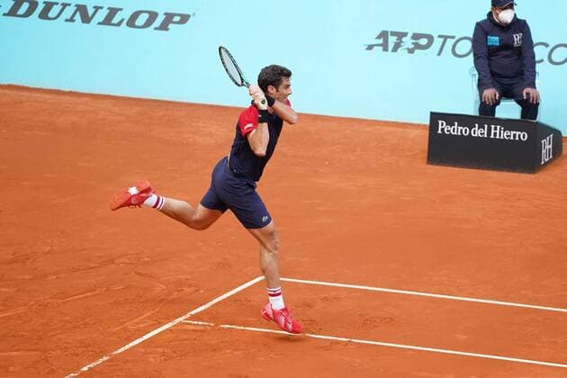 Mens Single Match Kukushkin M vs Anjujar R durning Mutua Madrid Open 2021 at La Caja Magica on May 01, 2021 in Madrid, Spain Cordon Press