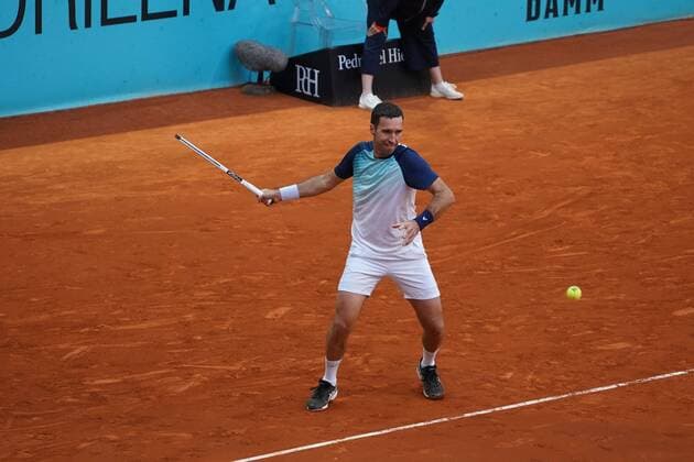 Mens Single Match Kukushkin M vs Anjujar R durning Mutua Madrid Open 2021 at La Caja Magica on May 01, 2021 in Madrid, Spain Cordon Press