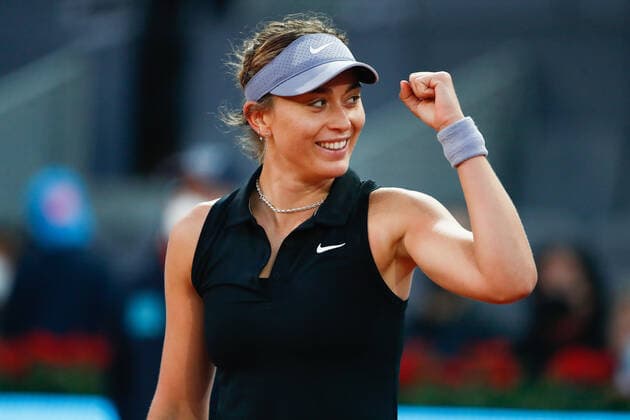 May 1, 2021, MADRID, MADRID, SPAIN: Paula Badosa of Spain in action during his Men s Singles Qualifying match against Jil Teichmann of Switzerland on the WTA, Tennis Damen 1000 - Mutua Madrid Open 2021 at La Caja Magica on May 1, 2021 in Madrid, Spain. MADRID SPAIN - ZUMAa181 20210501_zaa_a181_359 Copyright: xOscarxJ.xBarrosox