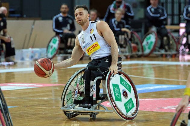 01.05.2021, xovx, Rollstuhlbasketball Champions Cup 2021, Halbfinale, CD Ilunion Madrid - RSV Lahn-Dill Steve Serio (RSV Lahn-Dill), Freisteller Wetzlar Rittal-Arena Hessen Deutschland (DE)