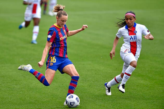 May 2, 2021, Barcelona, Spain: Graham Hansen of FC Barcelona, Barca during the UEFA Champions League Women semifinal second leg match between FC Barcelona and PSG at Johan Cruyff Stadium in Barcelona, Spain. Barcelona Spain - ZUMAd159 0117041793st Copyright: xGerardxFrancox