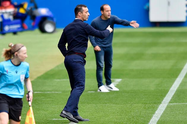 May 2, 2021, Barcelona, Spain: Olivier Echouafni of PSG during the UEFA Champions League Women semifinal second leg match between FC Barcelona, Barca and PSG at Johan Cruyff Stadium in Barcelona, Spain. Barcelona Spain - ZUMAd159 0117041798st Copyright: xGerardxFrancox