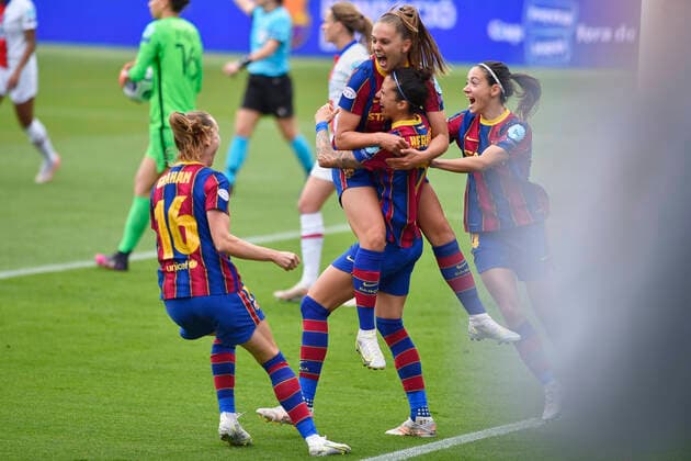 May 2, 2021, Barcelona, Spain: Lieke Martens of FC Barcelona, Barca celebrate a goal during the UEFA Champions League Women semifinal second leg match between FC Barcelona and PSG at Johan Cruyff Stadium in Barcelona, Spain. Barcelona Spain - ZUMAd159 0117041807st Copyright: xGerardxFrancox