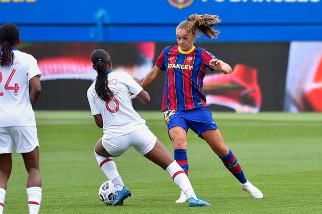 May 2, 2021, Barcelona, Spain: Lieke Martens of FC Barcelona, Barca during the UEFA Champions League Women semifinal second leg match between FC Barcelona and PSG at Johan Cruyff Stadium in Barcelona, Spain. Barcelona Spain - ZUMAd159 0117041812st Copyright: xGerardxFrancox