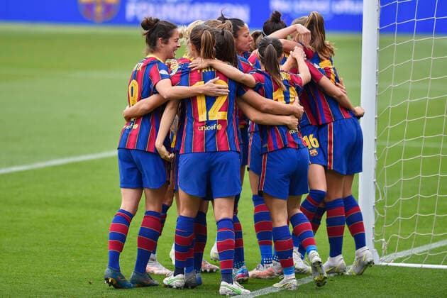 May 2, 2021, Barcelona, Spain: Lieke Martens of FC Barcelona, Barca celebrate a goal during the UEFA Champions League Women semifinal second leg match between FC Barcelona and PSG at Johan Cruyff Stadium in Barcelona, Spain. Barcelona Spain - ZUMAd159 0117041832st Copyright: xGerardxFrancox