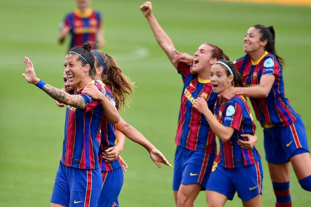 May 2, 2021, Barcelona, Spain: Lieke Martens of FC Barcelona, Barca celebrate a goal during the UEFA Champions League Women semifinal second leg match between FC Barcelona and PSG at Johan Cruyff Stadium in Barcelona, Spain. Barcelona Spain - ZUMAd159 0117041867st Copyright: xGerardxFrancox