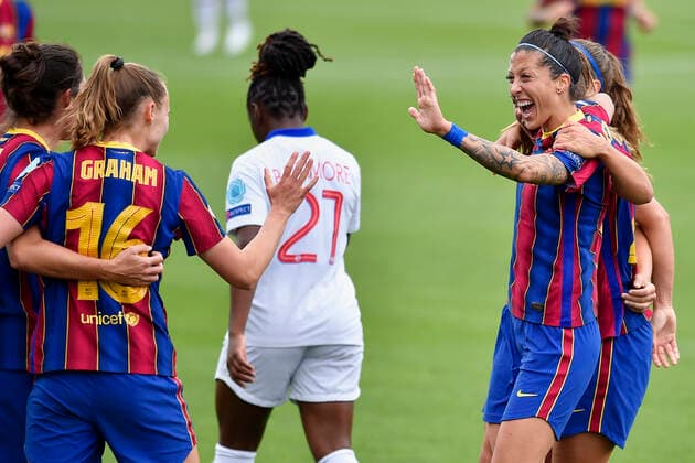 May 2, 2021, Barcelona, Spain: Lieke Martens of FC Barcelona, Barca celebrate a goal during the UEFA Champions League Women semifinal second leg match between FC Barcelona and PSG at Johan Cruyff Stadium in Barcelona, Spain. Barcelona Spain - ZUMAd159 0117041876st Copyright: xGerardxFrancox