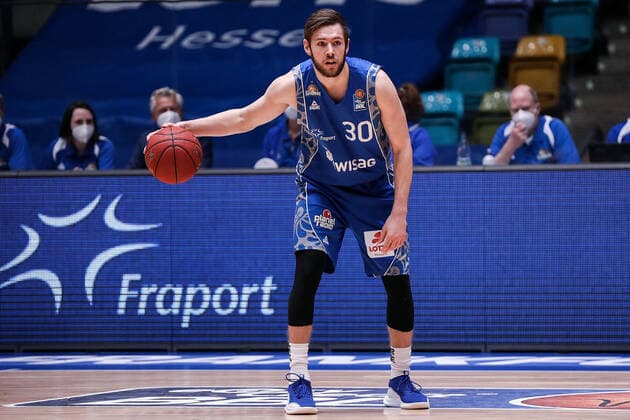 02.05.2021, xmkx, Basketball easyCredit BBL, Fraport Skyliners - EWE Baskets Oldenburg v.l. Jon Axel Gudmundsson (Fraport Skyliners) (DFL DFB REGULATIONS PROHIBIT ANY USE OF PHOTOGRAPHS as IMAGE SEQUENCES and or QUASI-VIDEO) emspor Frankfurt am Main