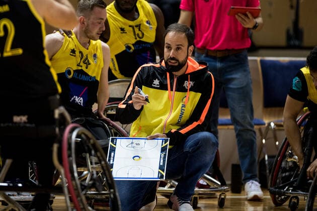Champions Cup 2021; Bidaideak Bilbao BSR - CD Ilunion Madrid; 02.05.2021 Miguel Vaquero (Trainer CD Ilunion Madrid) Champions Cup 2021; Bidaideak Bilbao BSR - CD Ilunion Madrid; 02.05.2021; Rittal Arena, Wetzlar (Hessen) Copyright: xBEAUTIFULxSPORTS Wunderlx
