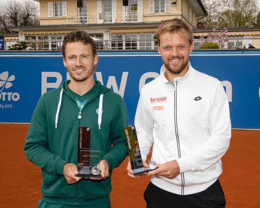 Wesley Koolhof und Kevin Krawietz (GER), Herren Doppel, Siegerehrung, Praesentation Tennis - BMW Open 2021 - ATP, Tennis Herren - MTTC Iphitos - Munich - - Germany - 2 May 2021. Copyright: xJuergenxHasenkopfx