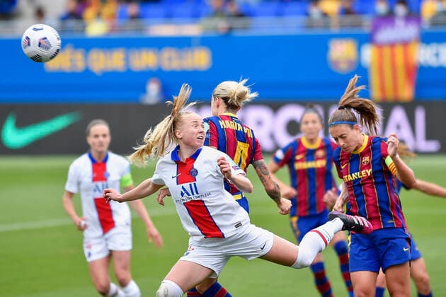 May 2, 2021, Barcelona, Spain: Maria Leon of FC Barcelona, Barca during the UEFA Champions League Women semifinal second leg match between FC Barcelona and PSG at Johan Cruyff Stadium in Barcelona, Spain. Barcelona Spain - ZUMAd159 0117043285st Copyright: xGerardxFrancox