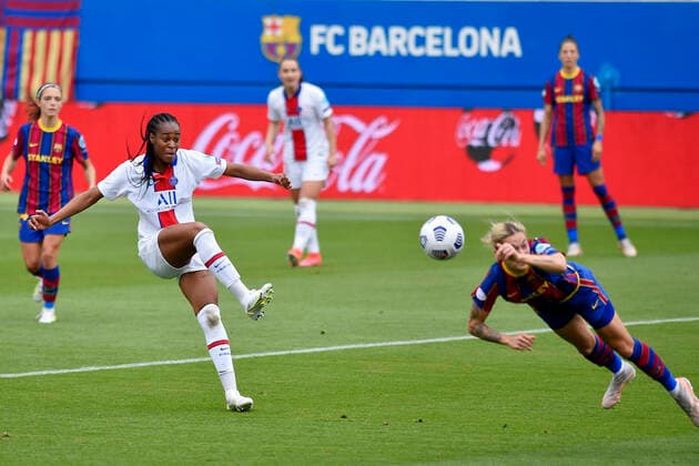 May 2, 2021, Barcelona, Spain: Marie-Antoinette Katoto of PSG during the UEFA Champions League Women semifinal second leg match between FC Barcelona, Barca and PSG at Johan Cruyff Stadium in Barcelona, Spain. Barcelona Spain - ZUMAd159 0117043295st Copyright: xGerardxFrancox