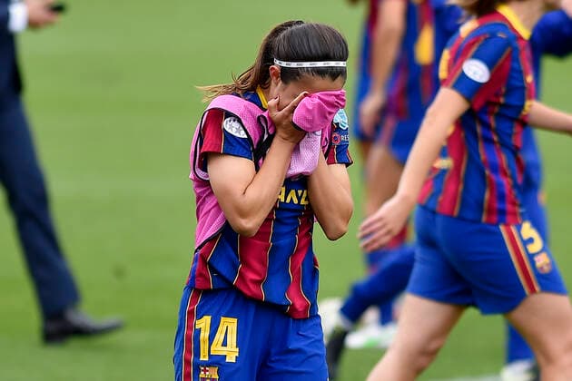 May 2, 2021, Barcelona, Spain: Aitana Bonmati of FC Barcelona, Barca celebrate after winning the UEFA Champions League Women semifinal second leg match between FC Barcelona and PSG at Johan Cruyff Stadium in Barcelona, Spain. Barcelona Spain - ZUMAd159 0117043329st Copyright: xGerardxFrancox
