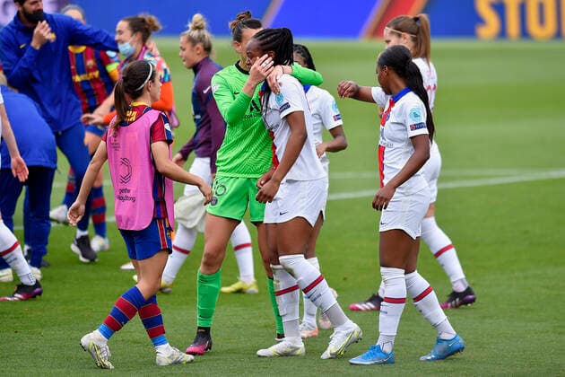 May 2, 2021, Barcelona, Spain: Marie-Antoinette Katoto of PSG after the UEFA Champions League Women semifinal second leg match between FC Barcelona, Barca and PSG at Johan Cruyff Stadium in Barcelona, Spain. Barcelona Spain - ZUMAd159 0117043353st Copyright: xGerardxFrancox
