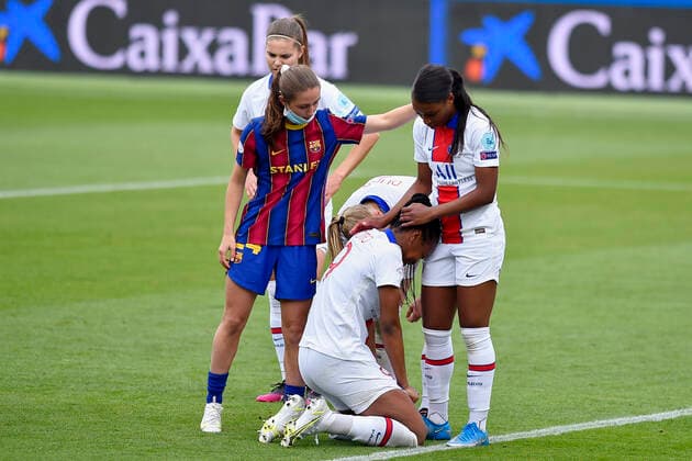 May 2, 2021, Barcelona, Spain: Marie-Antoinette Katoto of PSG after the UEFA Champions League Women semifinal second leg match between FC Barcelona, Barca and PSG at Johan Cruyff Stadium in Barcelona, Spain. Barcelona Spain - ZUMAd159 0117043355st Copyright: xGerardxFrancox