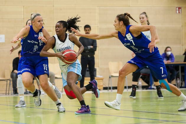 2. Damen Basketball Bundesliga Nord Capitol Bascats Düsseldorf gegen TG QOOL Sharks Würzburg, 02.05.2021 Maryam Adepoju Olatunji ( 2 Capitol Bascats Duesseldorf); 2. Damen Basketball Bundesliga Nord Capitol Bascats Düsseldorf gegen TG QOOL Sharks Würzburg am 02.05.2021 in Duesseldorf. Copyright: xBEAUTIFULxSPORTS KennyxBeelex