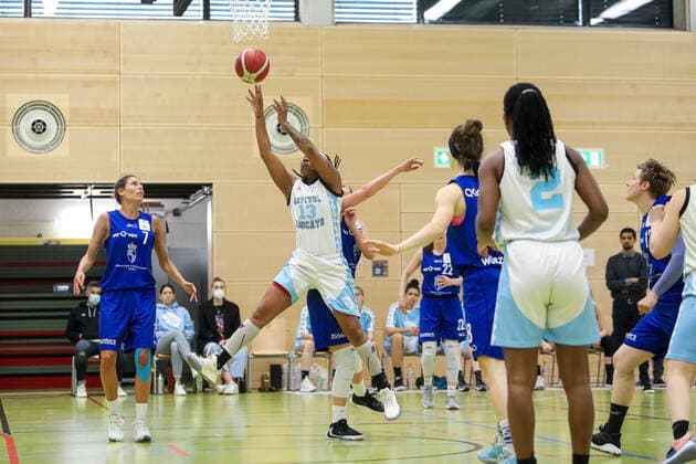 2. Damen Basketball Bundesliga Nord Capitol Bascats Düsseldorf gegen TG QOOL Sharks Würzburg, 02.05.2021 Marquita Lashae Waller ( 13 Capitol Bascats Duesseldorf); 2. Damen Basketball Bundesliga Nord Capitol Bascats Düsseldorf gegen TG QOOL Sharks Würzburg am 02.05.2021 in Duesseldorf. Copyright: xBEAUTIFULxSPORTS KennyxBeelex