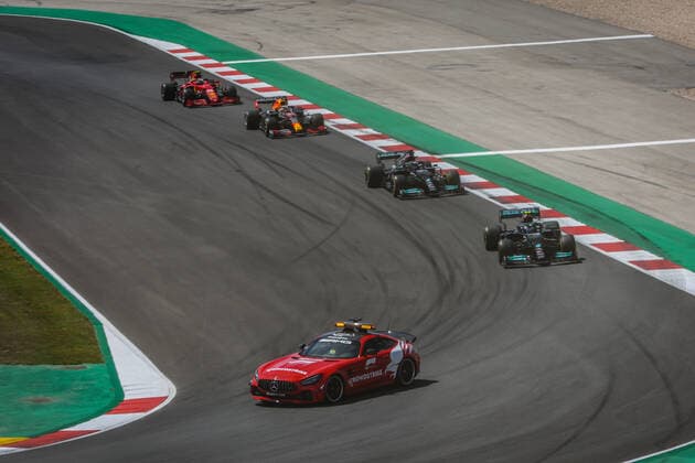 Safety car during the Formula 1 Heineken Grande PrŽmio de Portugal 2021 from April 30 to May 2, 2021 on the Algarve International Circuit, in Portimao, Portugal FORMULE 1 : Grand Prix du Portugal - Course - Portimao - 01 05 2021 DPPI Panoramic  AV6_8741