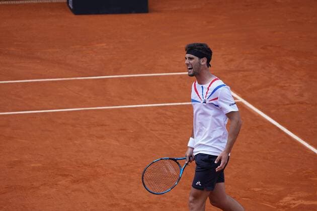 Carlos Taberner (SPA) vs Lorenzo Musetti (ITA) during their match at the Mutua Madrid Open tennis tournament in Madrid , Sunday May 02, 2021 Cordon Press