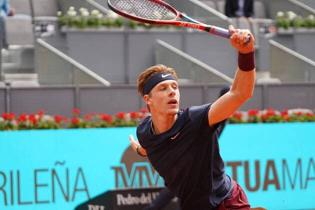 Dusan LAJOVIC (SBR) vs Denis Shapovalov (CAN) during their match at the Mutua Madrid Open tennis tournament in Madrid , Sunday May 02, 2021 Cordon Press